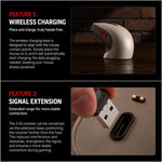Mouse wireless vintage 8BitDo Retro R8-C64 Edition a tre modalità con base di ricarica wireless., Brown Mouse