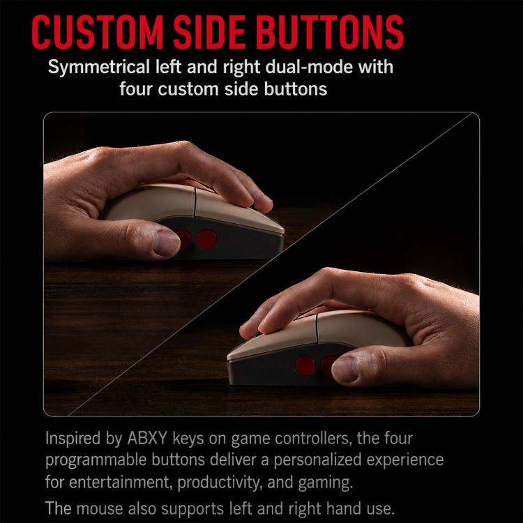 Mouse wireless vintage 8BitDo Retro R8-C64 Edition a tre modalità con base di ricarica wireless., Brown Mouse