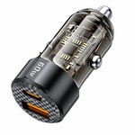Caricabatterie da auto Toocki TC-CC25A da 60 W con doppia porta USB-A e USB-C., TC-CC25A