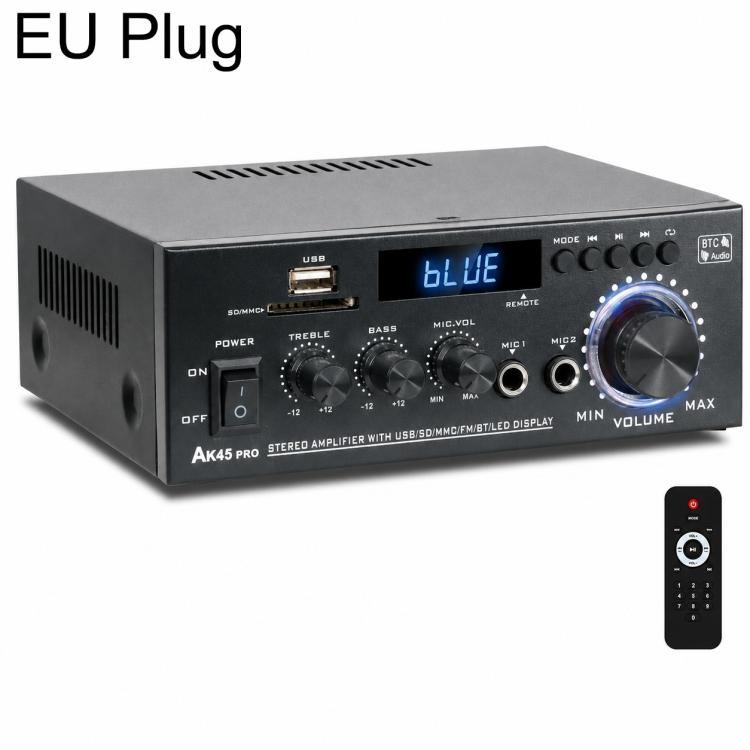 AK45 Pro Amplificatore audio digitale Bluetooth stereo ad alta potenza a 2 canali, EU Plug, UK Plug