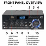 AK45 Pro Amplificatore audio digitale Bluetooth stereo ad alta potenza a 2 canali, EU Plug, UK Plug
