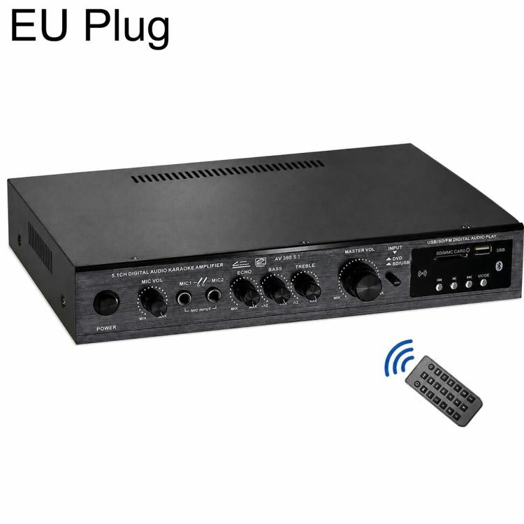 AV-369BT Amplificatore Bluetooth ad alta potenza a 5.1 canali per home theater e palcoscenici esterni., EU Plug, US Plug, UK Plug