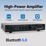 AV-369BT Amplificatore Bluetooth ad alta potenza a 5.1 canali per home theater e palcoscenici esterni., EU Plug, US Plug, UK Plug