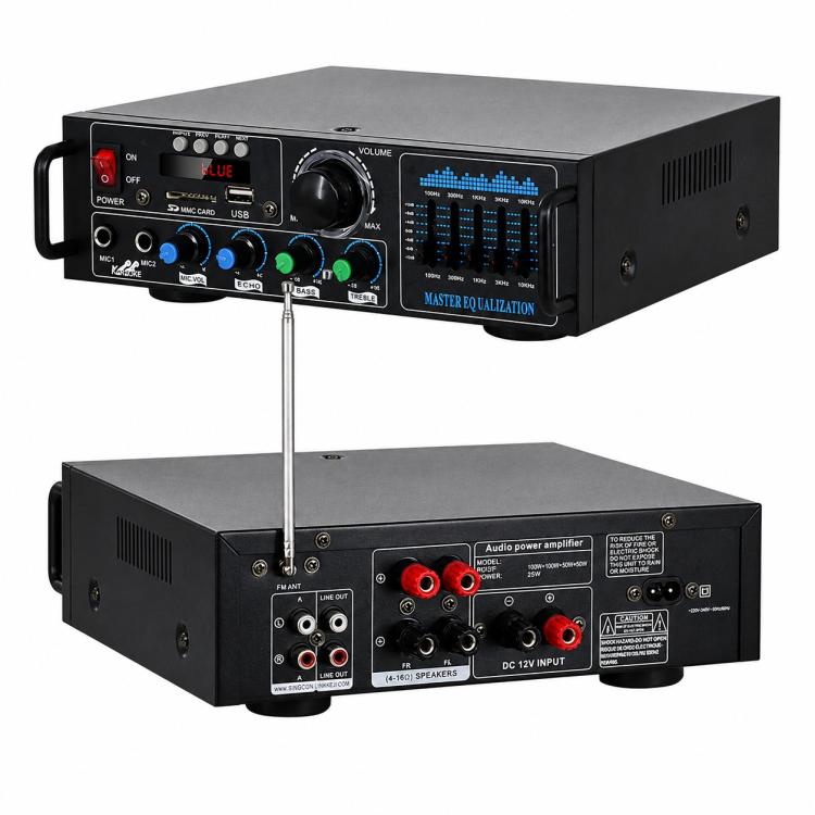 AV-016 Amplificatore Bluetooth ad alta potenza con display, EU Plug, US Plug, UK Plug