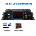 BT-998 Mini amplificatore Bluetooth 5.0 a 4 canali per uso domestico e in auto, No Adapter, US Plug, EU Plug