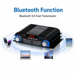 BT-998 Mini amplificatore Bluetooth 5.0 a 4 canali per uso domestico e in auto, No Adapter, US Plug, EU Plug