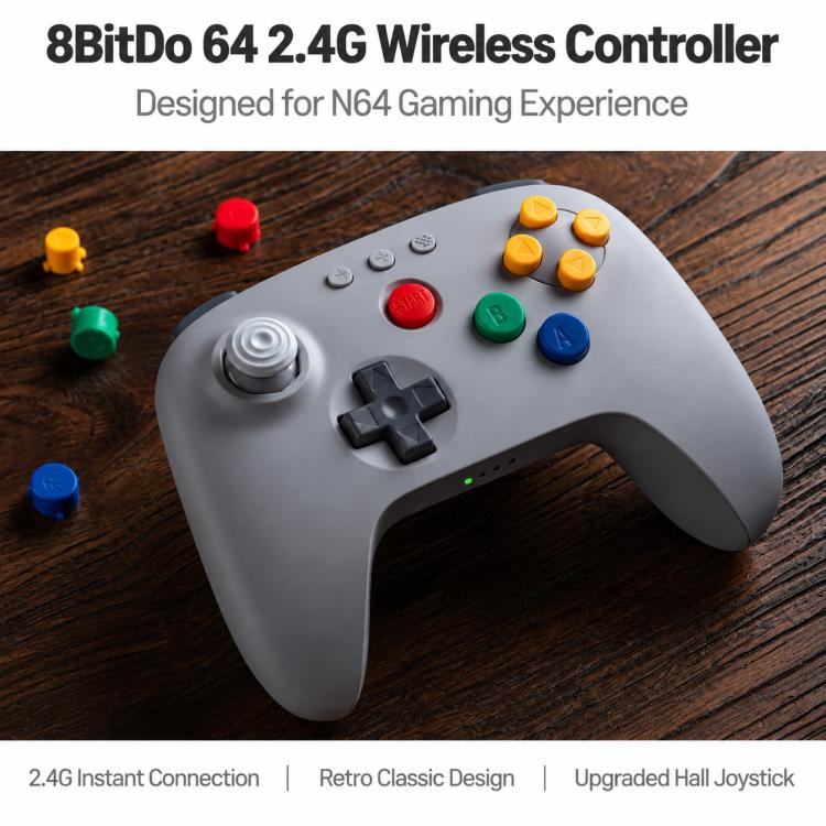 Gamepad controller wireless 8BitDo N64 2.4G, N64 2.4G Wireless