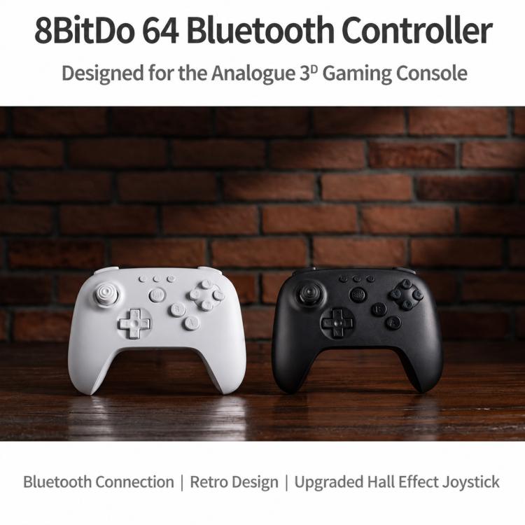 Gamepad controller Bluetooth 8BitDo per Nintendo 64, N64 Bluetooth White, N64 Bluetooth Black