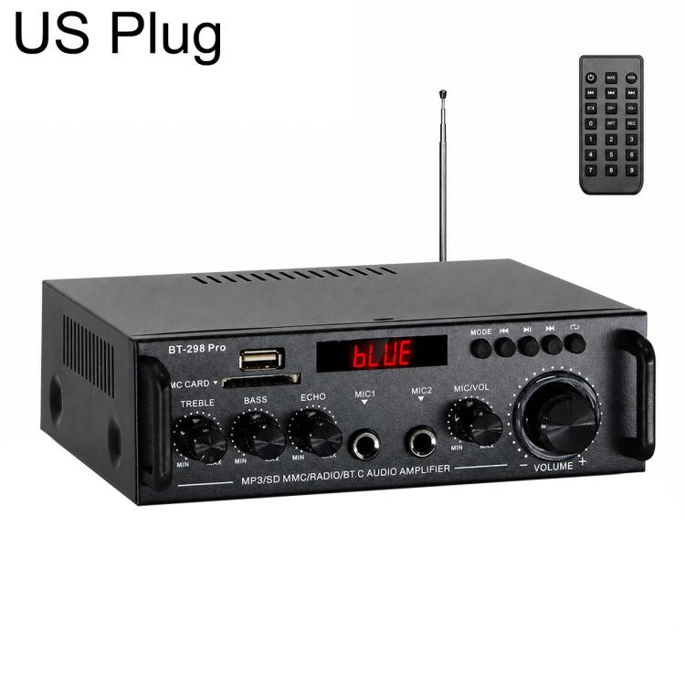 BT-298 Pro Amplificatore audio digitale stereo a 2 canali con Bluetooth, EU Plug, US Plug, UK Plug