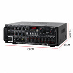AV-326BT Amplificatore stereo ad alta potenza con Bluetooth ed equalizzatore per auto e karaoke all'aperto, EU Plug, US Plug, UK Plug
