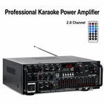 AV-326BT Amplificatore stereo ad alta potenza con Bluetooth ed equalizzatore per auto e karaoke all'aperto, EU Plug, US Plug, UK Plug