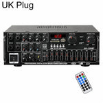 AV-326BT Amplificatore stereo ad alta potenza con Bluetooth ed equalizzatore per auto e karaoke all'aperto, EU Plug, US Plug, UK Plug