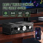 BT-888 Mini amplificatore Bluetooth 5.0 a 2 canali per uso domestico e in auto, No Adapter & BT, No Adapter Support BT, BT Version + US Plug, BT Version + EU Plug