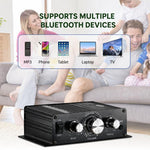BT-888 Mini amplificatore Bluetooth 5.0 a 2 canali per uso domestico e in auto, No Adapter & BT, No Adapter Support BT, BT Version + US Plug, BT Version + EU Plug