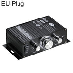 BT-888 Mini amplificatore Bluetooth 5.0 a 2 canali per uso domestico e in auto, No Adapter & BT, No Adapter Support BT, BT Version + US Plug, BT Version + EU Plug