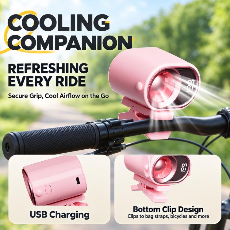 Ventilatore portatile con clip, controllo intelligente della velocità continua e display digitale