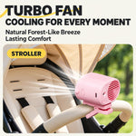 Ventilatore portatile con clip, controllo intelligente della velocità continua e display digitale