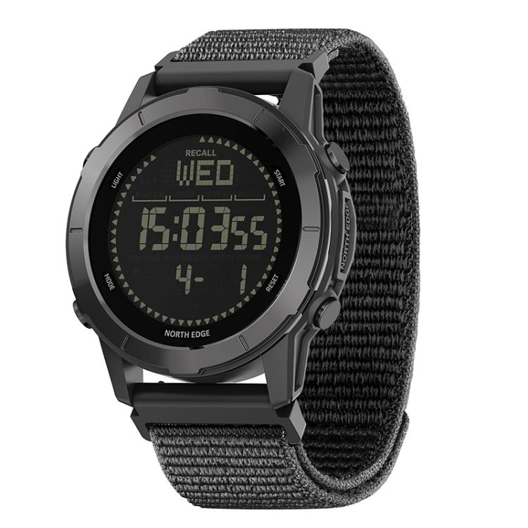 Orologio sportivo intelligente NORTH EDGE LiteCore da uomo, impermeabile, con bussola e contapassi, ideale per attività all'aperto.