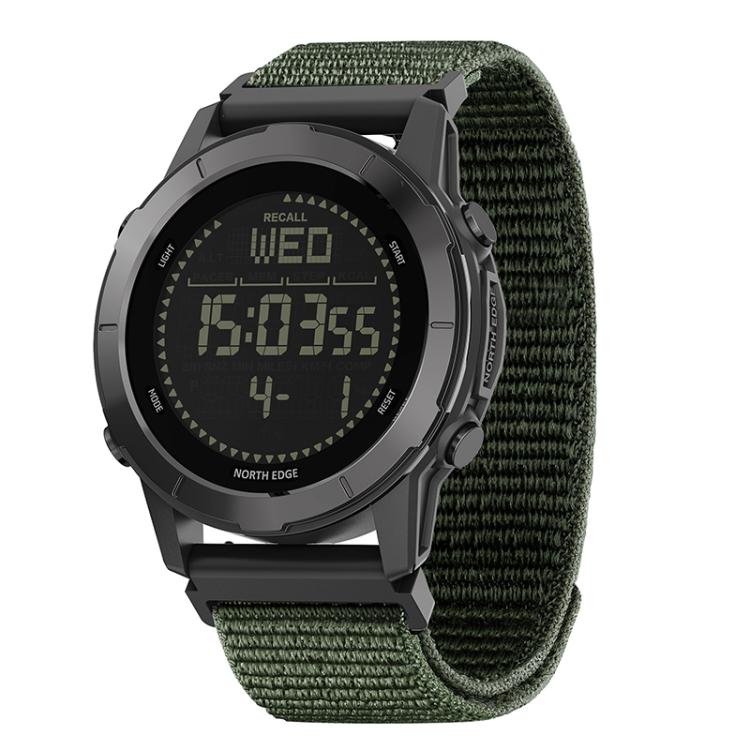 Orologio sportivo intelligente NORTH EDGE LiteCore da uomo, impermeabile, con bussola e contapassi, ideale per attività all'aperto.
