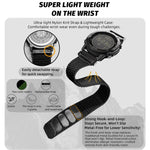 Orologio sportivo intelligente NORTH EDGE LiteCore da uomo, impermeabile, con bussola e contapassi, ideale per attività all'aperto.