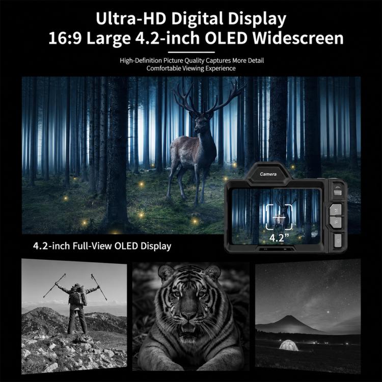 007 Telecamera digitale ad alta definizione 4K WiFi a colori con visione notturna