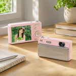 Fotocamera digitale M15 con cover scorrevole, risoluzione 4K e sensore CCD da 64 MP, sensore da 64 MP.