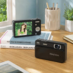 Fotocamera digitale M15 con cover scorrevole, risoluzione 4K e sensore CCD da 64 MP, sensore da 64 MP.