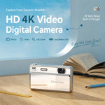 Fotocamera digitale M15 con cover scorrevole, risoluzione 4K e sensore CCD da 64 MP, sensore da 64 MP.