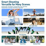 Fotocamera digitale M15 con cover scorrevole, risoluzione 4K e sensore CCD da 64 MP, sensore da 64 MP.