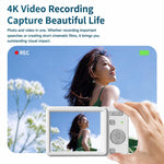 Fotocamera digitale M15 con cover scorrevole, risoluzione 4K e sensore CCD da 64 MP, sensore da 64 MP.