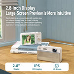 Fotocamera digitale M15 con cover scorrevole, risoluzione 4K e sensore CCD da 64 MP, sensore da 64 MP.