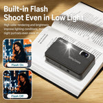 Fotocamera digitale M15 con cover scorrevole, risoluzione 4K e sensore CCD da 64 MP, sensore da 64 MP.