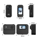H03 Telecamera da pollice 4K HD da 1,47 pollici con WiFi e supporto magnetico per sport all'aperto