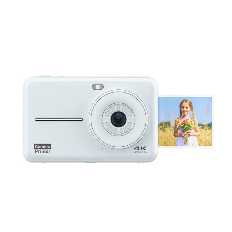 DC505 Fotocamera per bambini con schermo a colori da 2,8 pollici e risoluzione 4K, ideale per selfie scolastici., No Memory Card + 10 Photo Papers, 32G Memory Card + 10 Photo Papers, 64G Memory Card + 10 Photo Papers