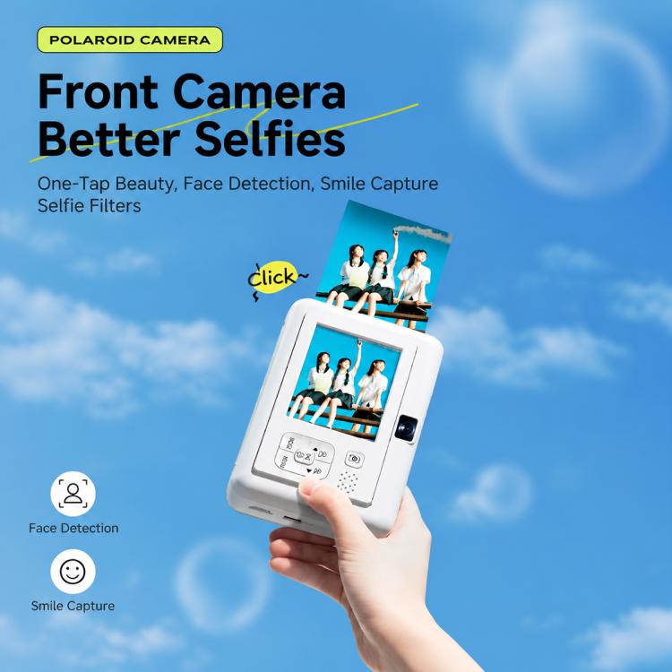 DC505 Fotocamera per bambini con schermo a colori da 2,8 pollici e risoluzione 4K, ideale per selfie scolastici., No Memory Card + 10 Photo Papers, 32G Memory Card + 10 Photo Papers, 64G Memory Card + 10 Photo Papers