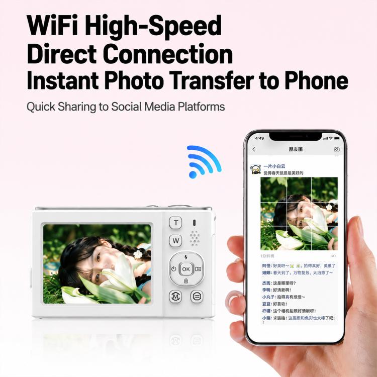 DC325 Fotocamera selfie con doppio schermo, filtri anteriore e posteriore e telecamera CCD, 16G Memory Card, 32G Memory Card