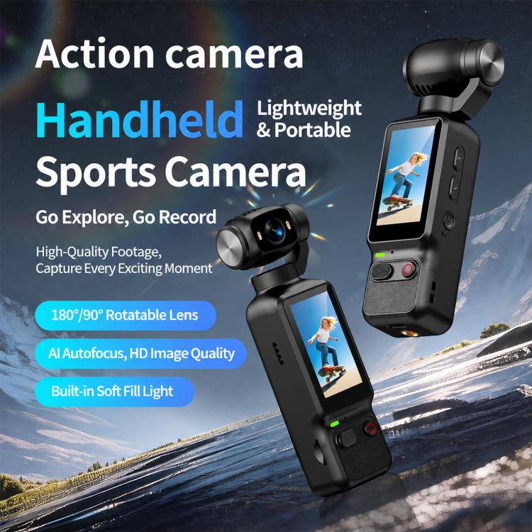 Videocamera tascabile con gimbal LK-032 da 1,97 pollici con risoluzione HD 1080P, ideale per vlog., LK-032