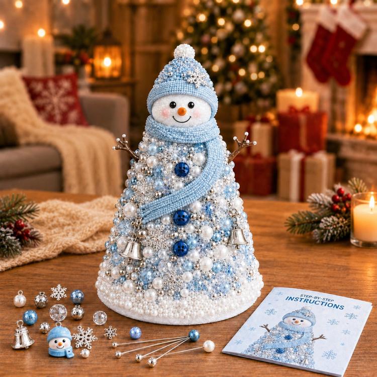 Kit fai-da-te per creare un alberello natalizio con perline, Santa Claus, Snowman, Poinsettia, Candy, Red Sparrow, Angel, Blue Night, Christmas Tree A-Rainbow, Christmas Tree B-Springtime, Christmas Tree C-Blue Purple, Christmas Tree D-Winter Snow     ...