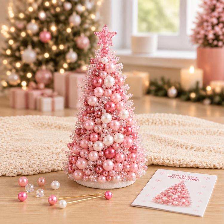 Kit fai-da-te per creare un alberello natalizio con perline, Santa Claus, Snowman, Poinsettia, Candy, Red Sparrow, Angel, Blue Night, Christmas Tree A-Rainbow, Christmas Tree B-Springtime, Christmas Tree C-Blue Purple, Christmas Tree D-Winter Snow     ...