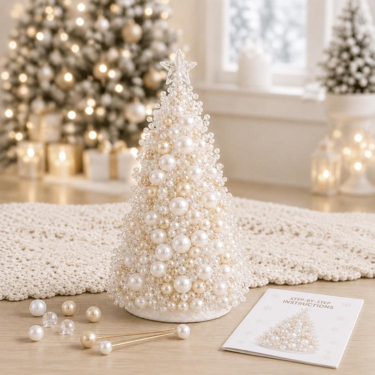 Kit fai-da-te per creare un alberello natalizio con perline, Santa Claus, Snowman, Poinsettia, Candy, Red Sparrow, Angel, Blue Night, Christmas Tree A-Rainbow, Christmas Tree B-Springtime, Christmas Tree C-Blue Purple, Christmas Tree D-Winter Snow     ...