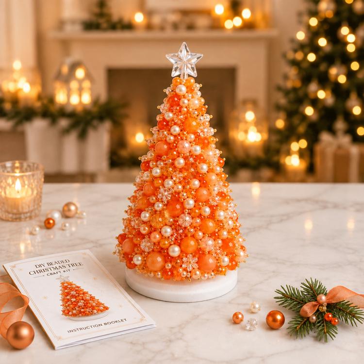 Kit fai-da-te per creare un alberello natalizio con perline, Santa Claus, Snowman, Poinsettia, Candy, Red Sparrow, Angel, Blue Night, Christmas Tree A-Rainbow, Christmas Tree B-Springtime, Christmas Tree C-Blue Purple, Christmas Tree D-Winter Snow     ...