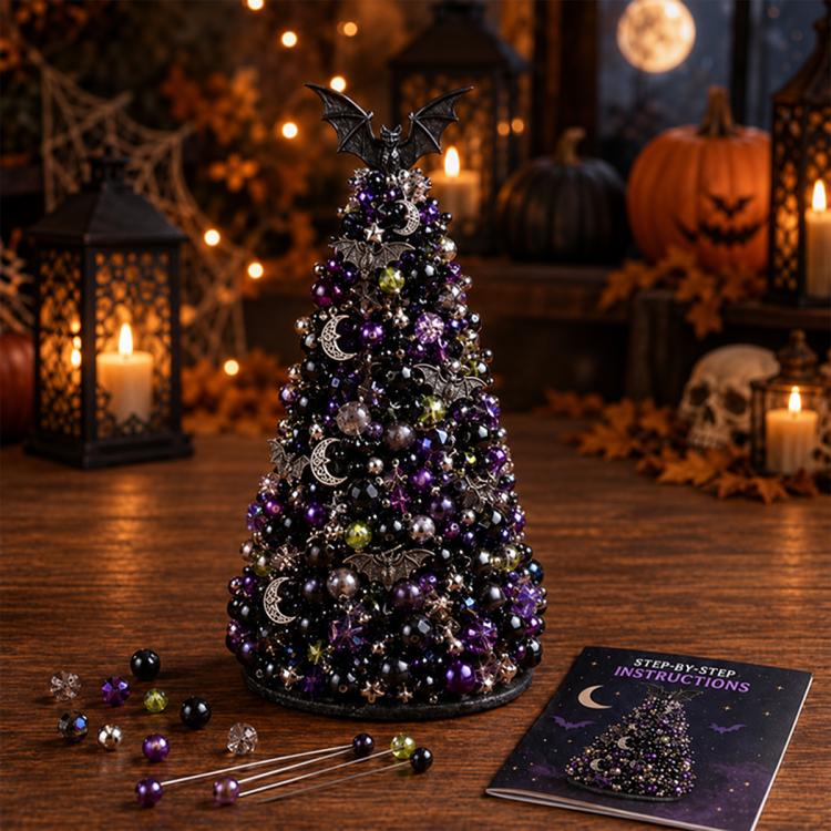 Kit fai-da-te per creare un alberello natalizio con perline, Santa Claus, Snowman, Poinsettia, Candy, Red Sparrow, Angel, Blue Night, Christmas Tree A-Rainbow, Christmas Tree B-Springtime, Christmas Tree C-Blue Purple, Christmas Tree D-Winter Snow     ...