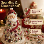Kit fai-da-te per creare un alberello natalizio con perline, Santa Claus, Snowman, Poinsettia, Candy, Red Sparrow, Angel, Blue Night, Christmas Tree A-Rainbow, Christmas Tree B-Springtime, Christmas Tree C-Blue Purple, Christmas Tree D-Winter Snow     ...