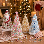 Kit fai-da-te per creare un alberello natalizio con perline, Santa Claus, Snowman, Poinsettia, Candy, Red Sparrow, Angel, Blue Night, Christmas Tree A-Rainbow, Christmas Tree B-Springtime, Christmas Tree C-Blue Purple, Christmas Tree D-Winter Snow     ...