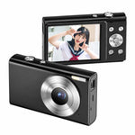 Fotocamera digitale 4K con pixel interpolati da 64 MP, autofocus AF e messa a fuoco automatica., White, White + 16G TF, White + 32G TF, Pink, Pink + 16G TF, Pink + 32G TF, Black + 16G TF