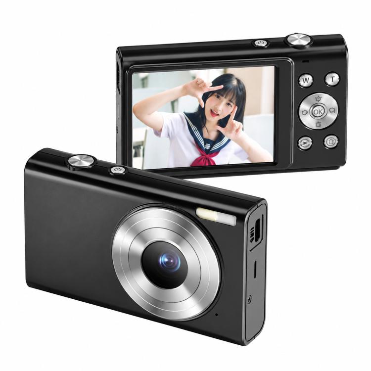 Fotocamera digitale 4K con pixel interpolati da 64 MP, autofocus AF e messa a fuoco automatica., White, White + 16G TF, White + 32G TF, Pink, Pink + 16G TF, Pink + 32G TF, Black + 16G TF