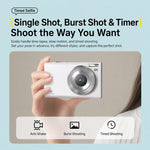 Fotocamera digitale 4K con pixel interpolati da 64 MP, autofocus AF e messa a fuoco automatica., White, White + 16G TF, White + 32G TF, Pink, Pink + 16G TF, Pink + 32G TF, Black + 16G TF
