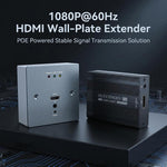 Set di convertitore trasmettitore e ricevitore per cavo di rete HD con presa a muro WP1815HD, EU Plug, US Plug, UK Plug, AU Plug