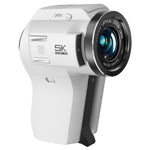 Videocamera Vlog portatile V02 con zoom ottico 8x, schermo ribaltabile e risoluzione 8K HD