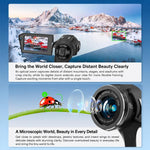 Videocamera Vlog portatile V02 con zoom ottico 8x, schermo ribaltabile e risoluzione 8K HD